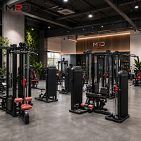 MRD-B1400-1 Equipo de Gimnasio Multifuncional Comercial de 5 Estaciones, Máquina de Entrenamiento de Fuerza Multifuncional para Gimnasio