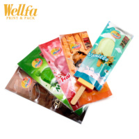 Emballages en plastique biodégradable en gros, imprimés sur mesure, transparents, pour glaces, emballages pour sucettes glacées, sacs d'emballage