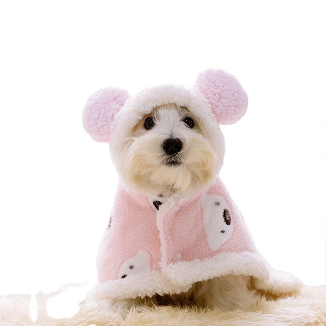 Autumn and Winter Pet Accessories Puppy Thick Cape Warm Plush Cloak Dog Cloak Blanket