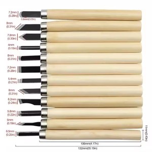 12 pièces professionnel <span class=keywords><strong>sculpture</strong></span> sur <span class=keywords><strong>bois</strong></span> ciseaux ensemble basique détaillé main bricolage outils Kit pour le travail du <span class=keywords><strong>bois</strong></span> <span class=keywords><strong>Sculpture</strong></span> artisanat débutant Expert - Product Image 3
