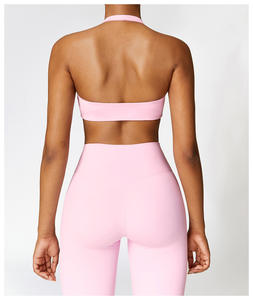 Compression Activewear Slim Nylon Sport Costume Femmes Yoga Legging Pantalon Ensemble À Séchage Rapide <span class=keywords><strong>Sexy</strong></span> Yoga Leggings et Soutien-Gorge Ensemble - Product Image 3