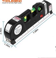 Niveau laser multifonction en gros, mesure laser de 8 pieds+, ruban à mesurer, règles standard et métriques ajustables, niveaux laser