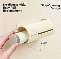 Option populaire : Boîte de rangement murale pour sacs poubelles, distributeur de sacs en plastique extractible sans perçage pour solution de rangement domestique