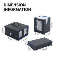 Boîte de rangement Torson personnalisée OEM ODM pour cartes TCG RPG avec fermeture magnétique en cuir PU pour plus de 400 cartes à double pochette