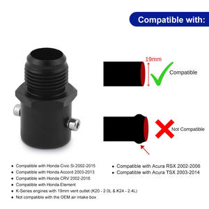 AN10 Vent <b>Connector</b> <b>Adapter</b> for Honda/Acura K20 K24 Engines Tuning Electrical Parts & Electronics - Product Image 5