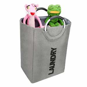 Grand panier à linge pliable en tissu, sac à linge pliable, poubelle à laver pliante - Product Image 2