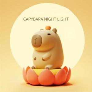 Veilleuse Capybara, Cadeaux Capybara, Cadeaux d'anniversaire amusants Capybara, Portable, Moelleux, Rechargeable, à intensité variable - Product Image 3
