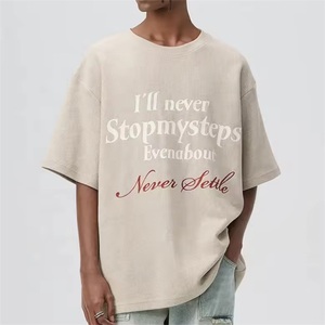 Vente en gros de t-shirts pour homme, streetwear, impression personnalisée de t-shirts en coton de haute qualité, 230g, poids régulier, t-shirts imprimés, t-shirts à col rond - Product Image 1