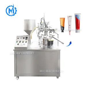 Semi automatic plastic soft cosmetic cream ointment toothpaste tube filling and sealing machine