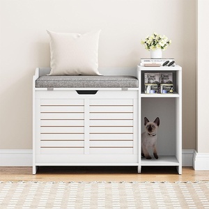 Meuble durable pour animaux de compagnie : Maison pour chat, tabouret à chaussures, armoire à chaussures, lit pour chat intégré, toilette pour chat, modèle tabouret à chaussures - Product Image 1