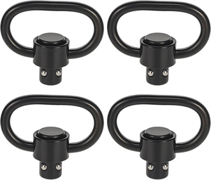 อุปกรณ์เสริมสำหรับการล่าสัตว์กลางแจ้งแบบ QD Heavy Duty Sling Swivel สีดำ ตัวแปลงข้อต่อแบบปลดเร็ว QD Sling ทำจากเหล็ก ขนาด <span class=keywords><strong>1</strong></span> นิ้ว <span class=keywords><strong>1</strong></span>.25 นิ้ว <span class=keywords><strong>1</strong></span>.5 นิ้ว - Product Image 1