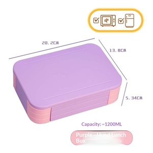 Les employés de bureau peuvent utiliser des boîtes à lunch à double compartiment pour placer près du micro-ondes sans mélanger les saveurs. - Product Image 2