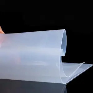 Rollo de lámina de goma de transferencia térmica de silicona transparente, delgado para máquina de prensado en caliente