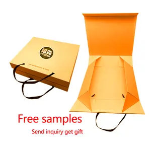 2024 New Custom Logo Luxury Gift Magnetic Cardboard Kraft Package Magnet Folding Box Package Paper Boxes
