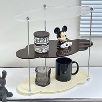 Organisateur de bureau en acrylique détachable Creative Cloud Design avec 3 étagères pour la présentation de parfums, d'aromathérapie et de maquillage