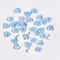 Kristal Berlian Rhinestone Bentuk Hati Pipih 4 mm untuk Dekorasi Desain Seni Kuku