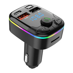 Lecteur MP3 de voiture Type-C Chargeur rapide Mains libres PD QC3.0 5.0 Transmetteur FM automatique Type-C Double USB - Product Image 1