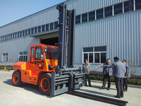 Chariot élévateur de fourche industrielle de 12 tonnes, avec changement latéral, dimensions de camion, chariot élévateur