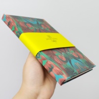 Journal A5 personnalisé conçu à la main couverture imprimée personnalisé brodé fleur conception lin coton tissu fil à coudre PP