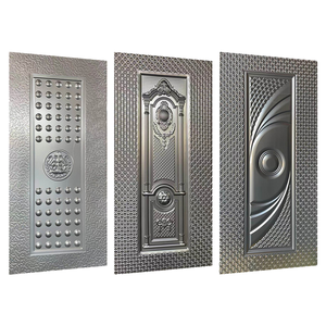 Porte décorative en acier embossé, vente en gros d'usine, tôle métallique embossée antirouille pour porte d'entrée extérieure sécurisée - Product Image 1
