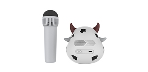Giá Rẻ Màu Xanh Lá Cây Dễ Thương Bò Xách Tay Mini Karaoke Loa Với <span class=keywords><strong>Bluetooth</strong></span> Không Dây Mic Dễ Thương Thiết Bị Âm Thanh Cho Trẻ Em - Product Image 4