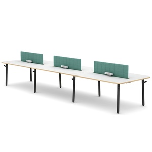 Estación de Trabajo Modular para 6 Personas, Escritorio de Oficina, Cubículos para Reuniones y Mesa Compartida para el Hogar o Hospital, Estilo de Diseño Moderno - Product Image 2