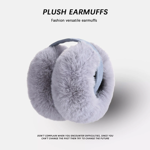 Новые зимние наушники для женщин, милые плюшевые грелки для ушей, защита от мороза и холода, складные наушники-чехлы - Product Image 3