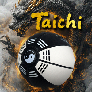 Ballon de basketball Yin <span class=keywords><strong>Yang</strong></span> taille officielle personnalisé, motif Tai Chi unique, revêtement en cuir PU pour matchs professionnels en intérieur et en extérieur - Product Image 1
