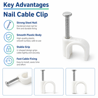 Clip flexible pour conduit électrique à fixation murale, support de câble durable pour usage domestique et industriel