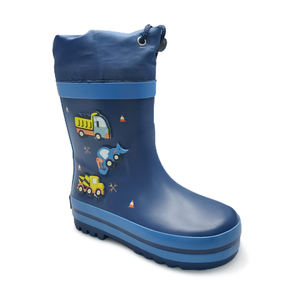 Bottes de pluie imprimées imperméables pour enfants avec cordon de serrage réglable, doublure en coton et semelle intérieure en EVA pour les journées fraîches <span class=keywords><strong>d</strong></span>'automne - Product Image 6