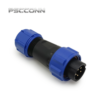 Connecteurs d'aviation étanches IP68 PSCCONN SP13, fiche et prise 5 broches compatibles Weipu pour petits équipements extérieurs