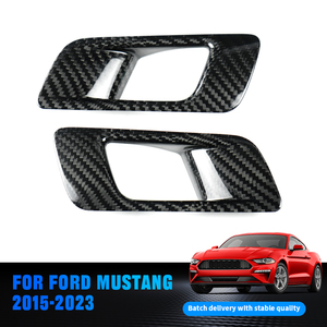 Couvre-poignée de porte intérieure en fibre de carbone Shasha pour Ford <span class=keywords><strong>Mustang</strong></span> 2015-2023, accessoire de décoration intérieure de voiture - Product Image 5