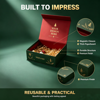 Scatola Regalo Rigida di Lusso Personalizzata per Natale, Produzione Diretta, Cartone Spesso Premium per Confezioni Regalo Aziendali Natalizie all'Ingrosso