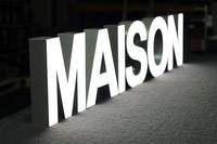Enseigne publicitaire LED en acrylique pour boutique TikTok, lettres lumineuses personnalisées, logo décoratif, enseigne LED personnalisée
