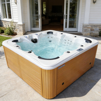 Piscina de Spa de Lujo de 7 Plazas con Jets de Hidroterapia, Control Digital y Cromoterapia para Niños