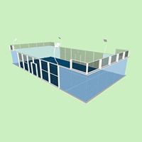 Özel Tasarım Açık Hava Padel Kortu Dayanıklı Panoramik Kort Sistemi