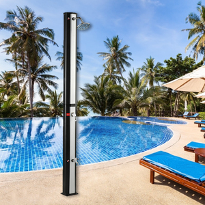 CYEN 35 L <span class=keywords><strong>Prix</strong></span> usine Nouveau design <span class=keywords><strong>Douche</strong></span> <span class=keywords><strong>solaire</strong></span> carrée en PVC pour <span class=keywords><strong>piscine</strong></span> extérieure Énergie verte Noir et Argent - Product Image 4