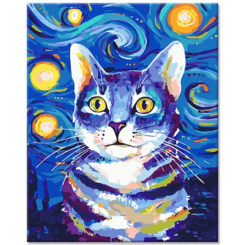 DEYI Abstract Famous Animal Picture Custom Colourful Animal Paint By Numbers Funny Paintings Diy Wall Arts