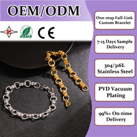 Bracelet épais plaqué or 18 carats, collier chaîne punk en acier inoxydable 316 avec fermoir mousqueton, chaîne cubaine pour hommes et femmes, idéal pour les fêtes