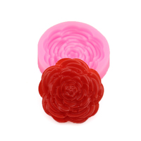 XGY-110 Silikon-Schokoladenform mit Großer Rosenform. Silikon-Zuckerspitzenform, 3D-Fondant Meerjungfrauenschwanz Kuchendekoration