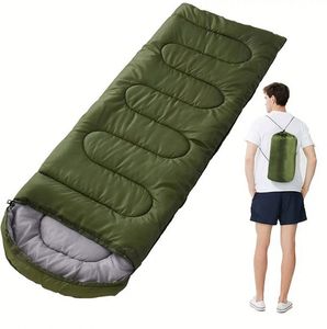 Customized Envelope Outdoor <b>Sleeping</b> Bag with Storage Bag Adults <b>Sleeping</b> Mattress Warm Hiking <b>Blanket</b> for Camping Hike Travel - Product Image 3