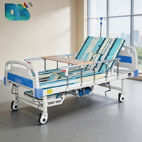 Cama de Hospital Manual Ajustable con Cabecera/Pieera de ABS Soldada, Capacidad de Carga de 150 kg, 5 Funciones, 4 Manivelas