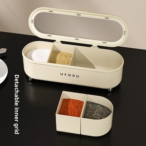High-Aesthetics Combination Plastic <b>Household</b> <b>Sundries</b> Box Set with Lids for Kitchen Condiment Storage - Product Image 4