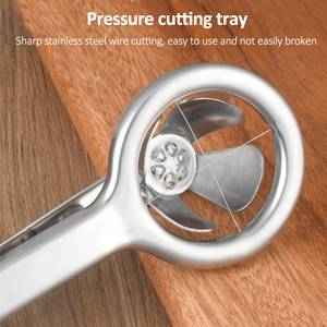 En stock Coupe-oeufs en acier inoxydable 304 durable Coupe-oeufs en métal multifonctionnel pour la maison - Product Image 4