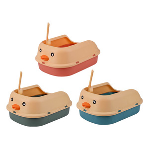 กล่องทรายแมวรูปเป็ดแบบกึ่งปิดความจุขนาดใหญ่ป้องกันน้ำกระเซ็นสำหรับแมว - Product Image 4