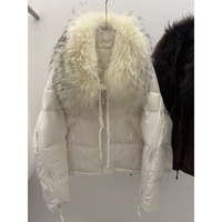 OFTBUY Nouvelle Doudoune d'Hiver pour Femme avec Col en Fourrure de Raton Laveur et Renard, Manteau Épais et Chaud en Duvet de Canard Blanc, Parka Imperméable