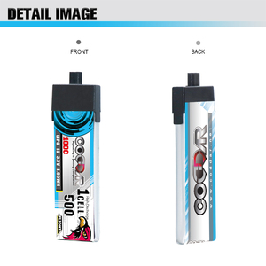 CODDAR RC batteria LiPo 1S 500MAH 3.7V 100C testa in plastica A30 FPV Mini Drone aggiornato da 1S 450MAH - Product Image 6