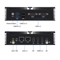 New Design N100 Industrial Pc Server Barebone Dual GbE RJ45 Mini Pc Workstation 2 HDMI 1DP Industrial Edge Computer with RS485