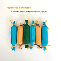 Jouets en papier ronds écologiques et colorés pour petits animaux, amusants à mâcher, aménagement paysager de cage, hamsters, lapins, petits animaux