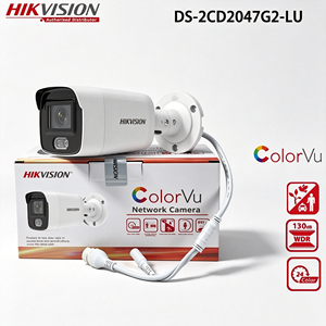 Caméra IP Mini Bullet <span class=keywords><strong>Hikvision</strong></span> DS-2CD2047G2-L(U) 4MP ColorVu avec classification des personnes et des véhicules, WDR 130dB, micro intégré, IP67, CCTV - Product Image 1